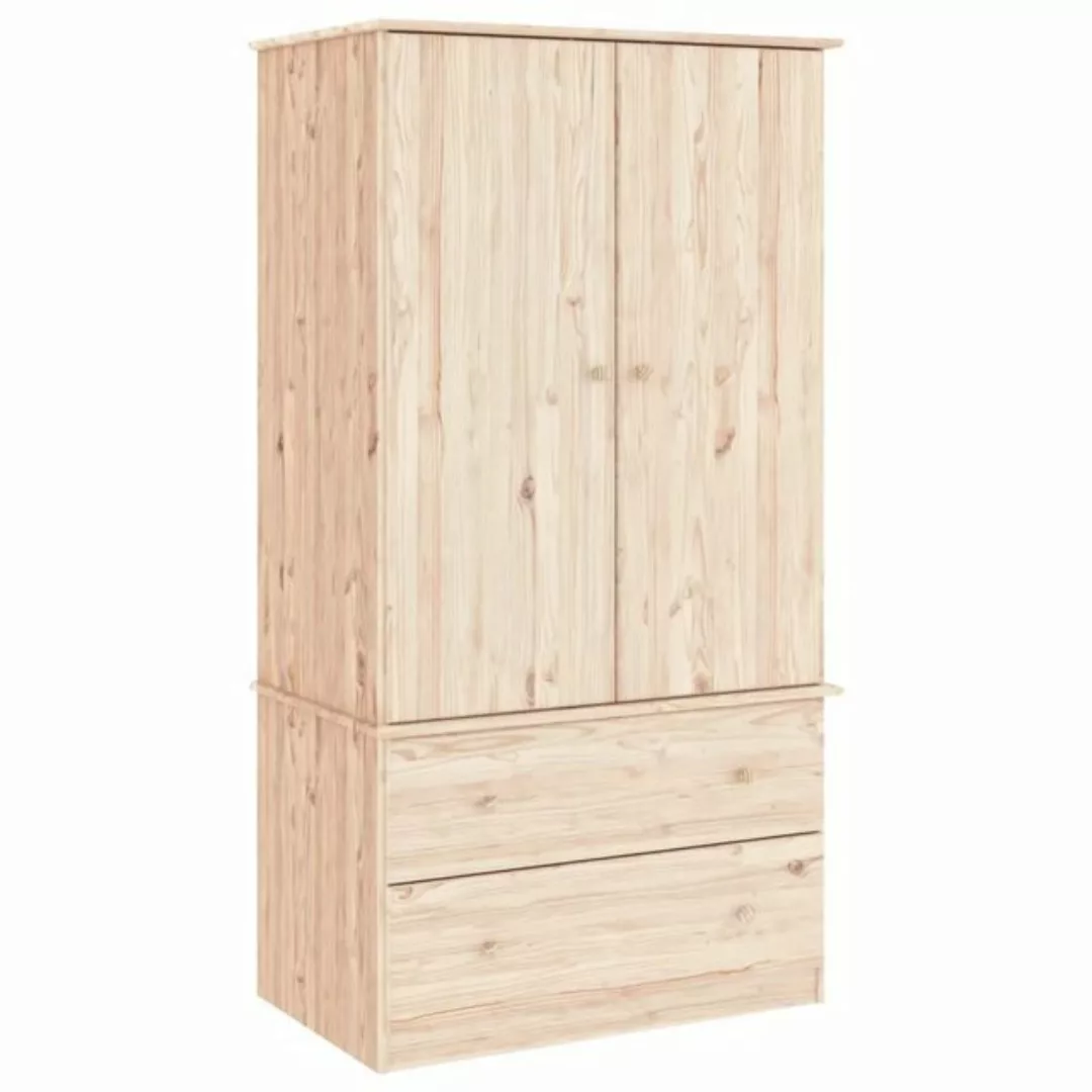 furnicato Kleiderschrank ALTA 90x55x170 cm Massivholz Kiefer (1-St) günstig online kaufen