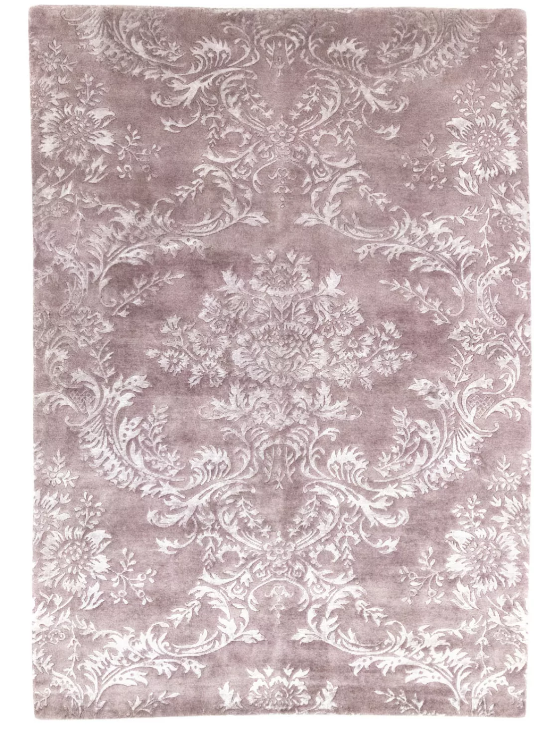 morgenland Wollteppich »Designer Teppich handgeknüpft rosa«, rechteckig günstig online kaufen