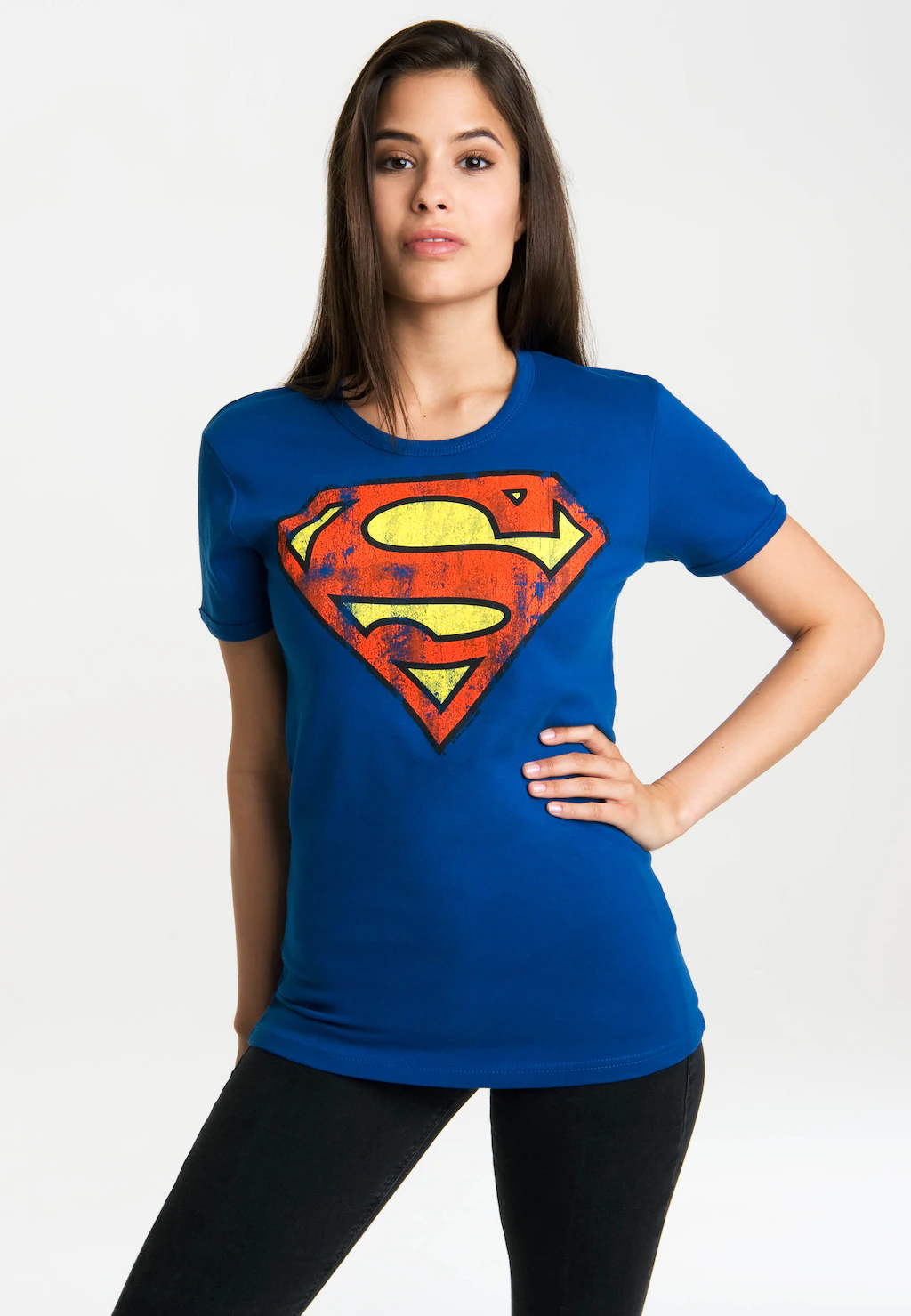 LOGOSHIRT T-Shirt "Superman-Logo", mit lizenzierten Originaldesign günstig online kaufen