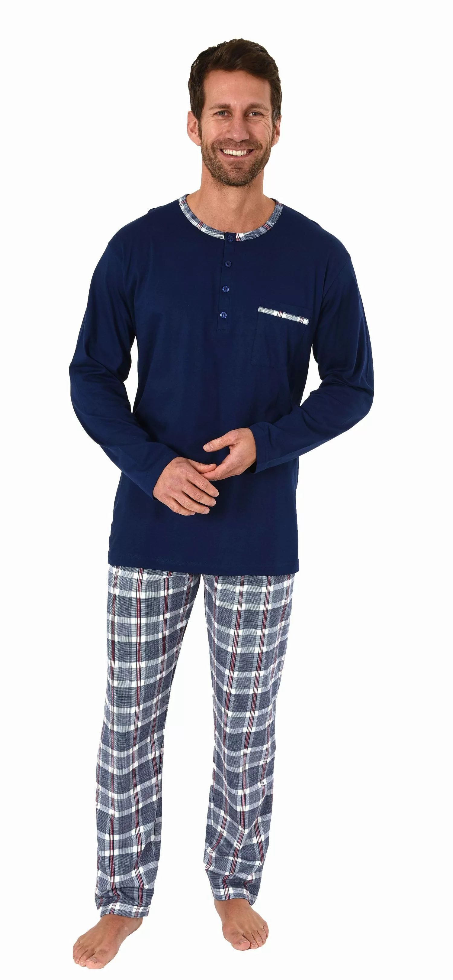 Normann Pyjama Herren Schlafanzug Pyjama mit günstig online kaufen