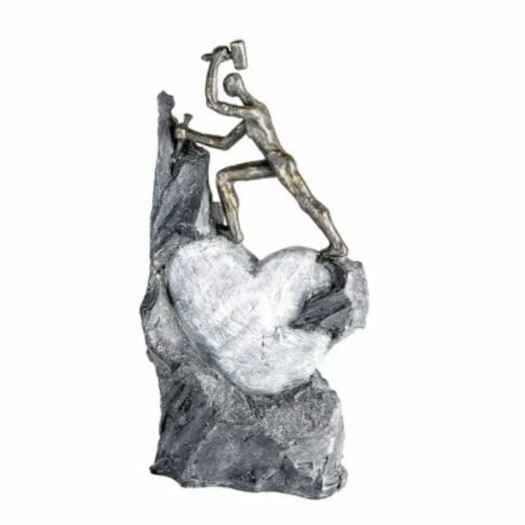 Casablanca by GILDE Skulptur Heart bronze/silber günstig online kaufen