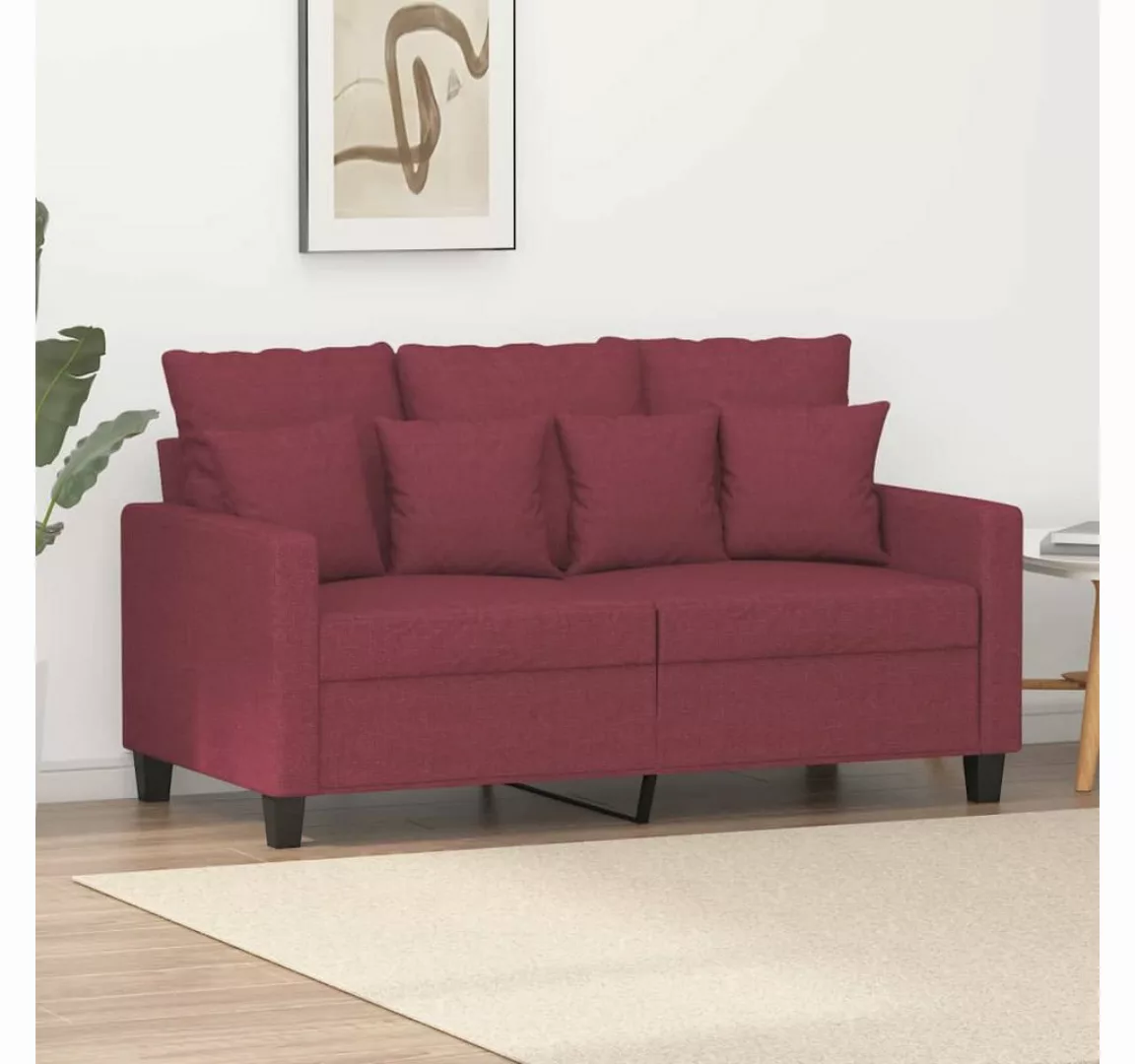 vidaXL Sofa, 2-Sitzer-Sofa Weinrot 120 cm Stoff günstig online kaufen