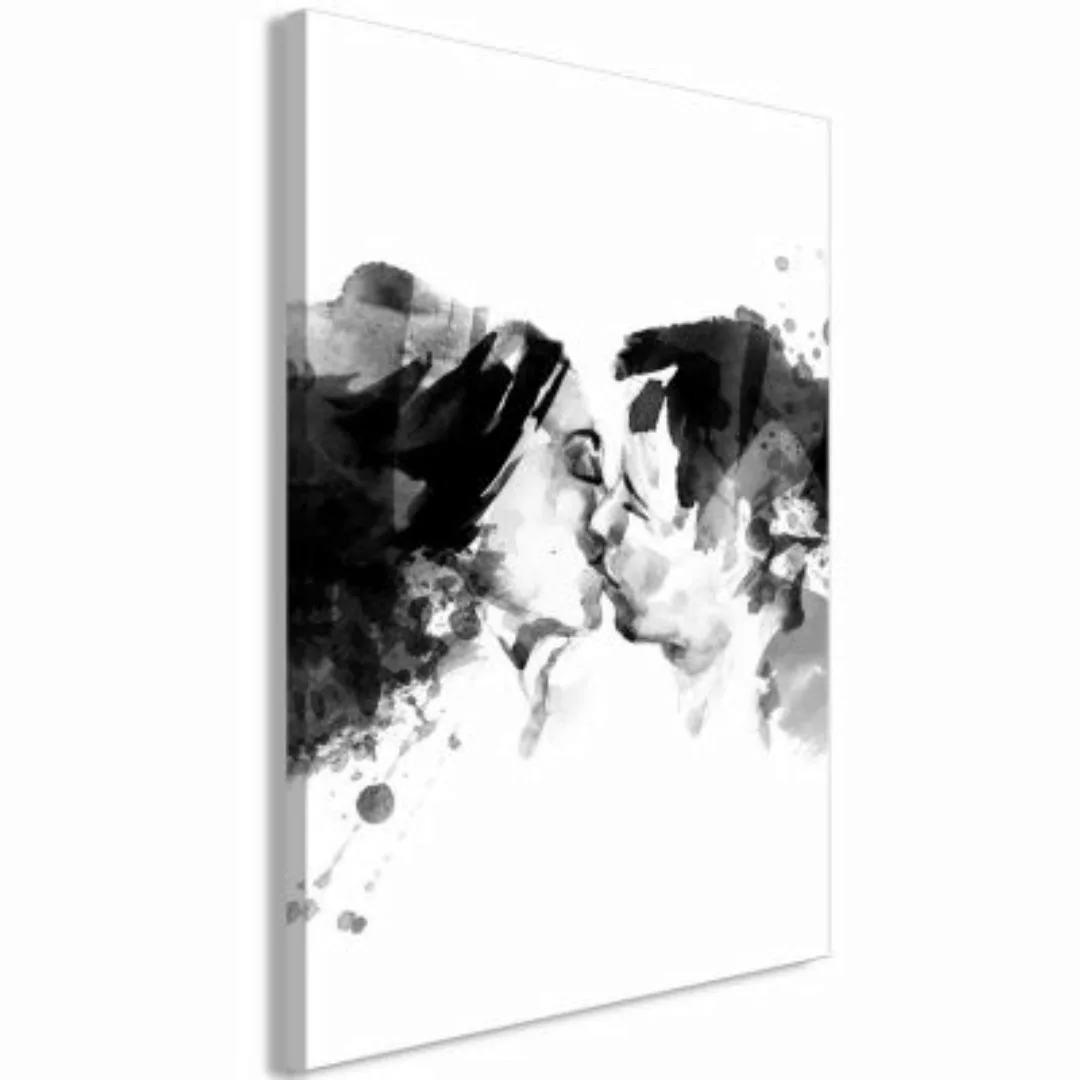 artgeist Wandbild Spontaneous Kiss (1 Part) Vertical schwarz/weiß Gr. 40 x günstig online kaufen
