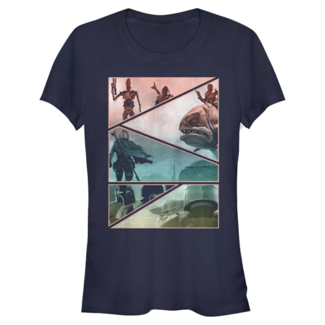 Star Wars - The Mandalorian - Gruppe Mandalorian Panels - Frauen T-Shirt günstig online kaufen