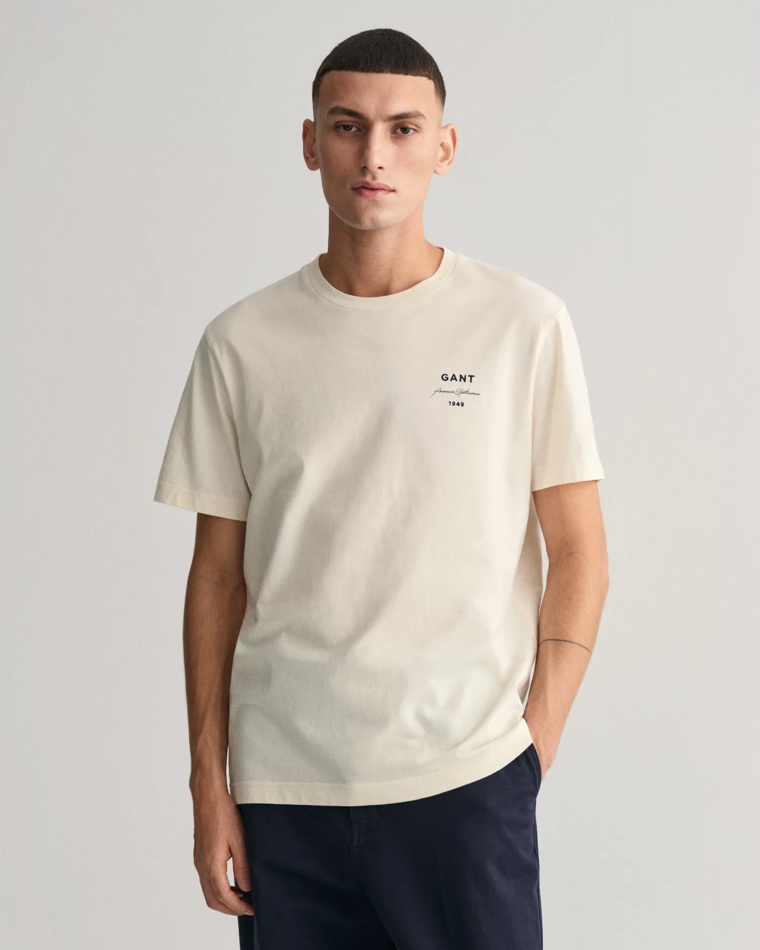 Gant T-Shirt "LOGO SCRIPT SS T-SHIRT", GANT-Grafikprint auf der Brust günstig online kaufen