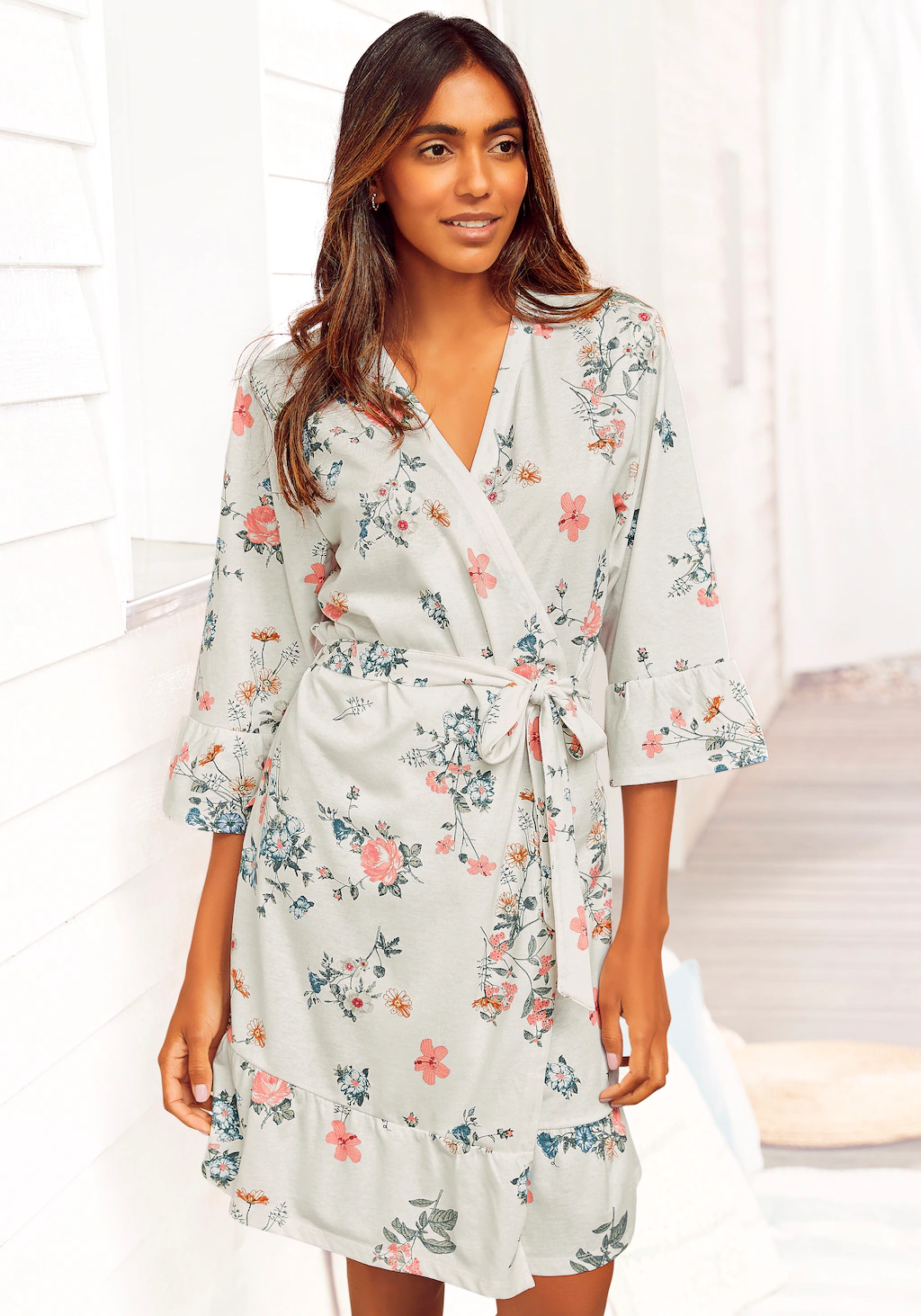 Vivance Dreams Kimono, mit Volants günstig online kaufen