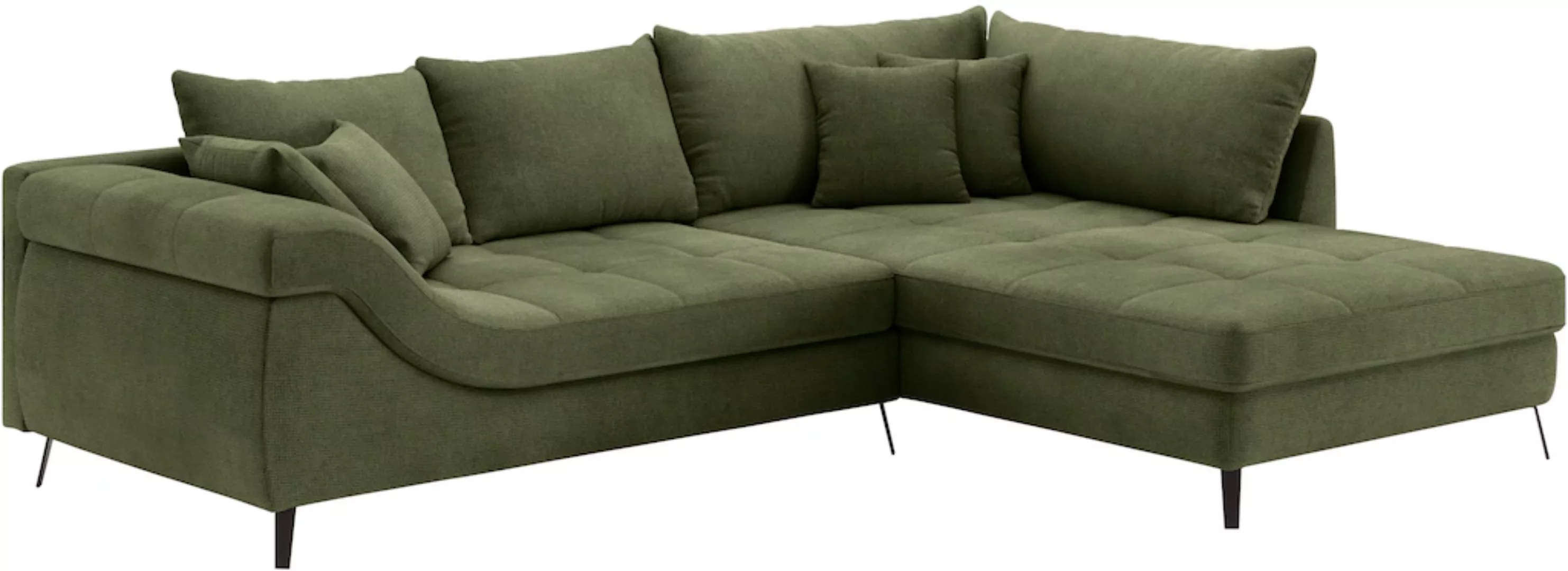 Mr. Couch Ecksofa "Portofino L-Form", 4 Bezugsqualitäten, 13,5 cm hohe Meta günstig online kaufen