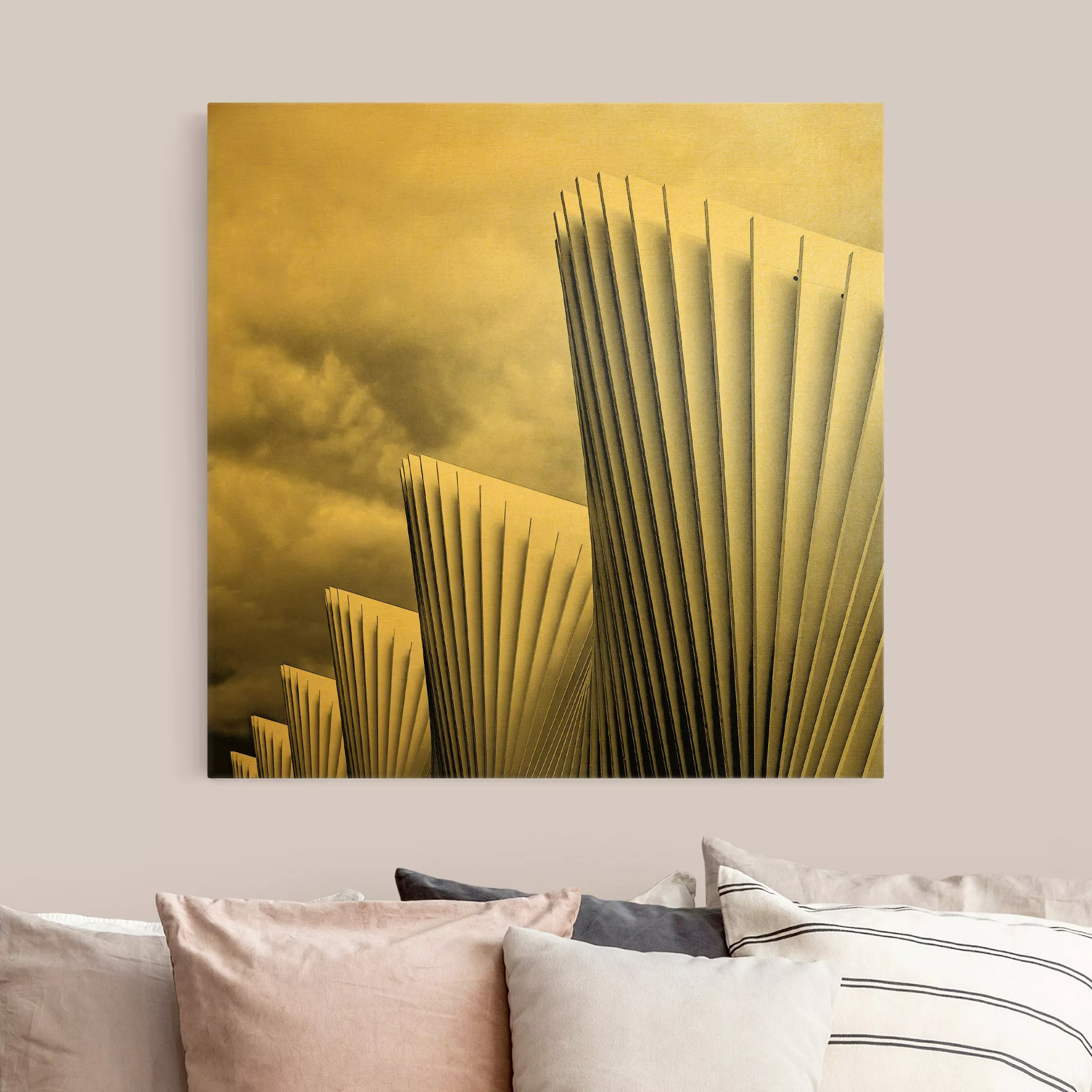 Leinwandbild Gold Licht und Schatten Architektur günstig online kaufen