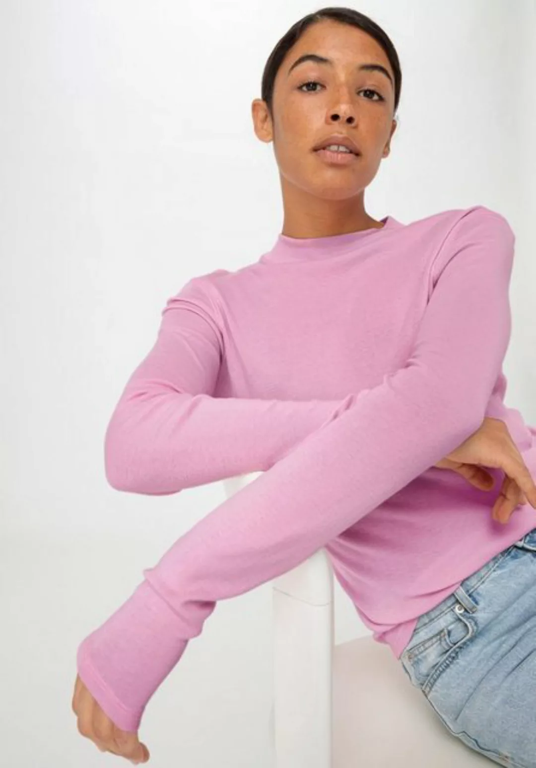 Hessnatur T-Shirt Softrib Slim aus Bio-Baumwolle und TENCEL™ Modal (1-tlg) günstig online kaufen