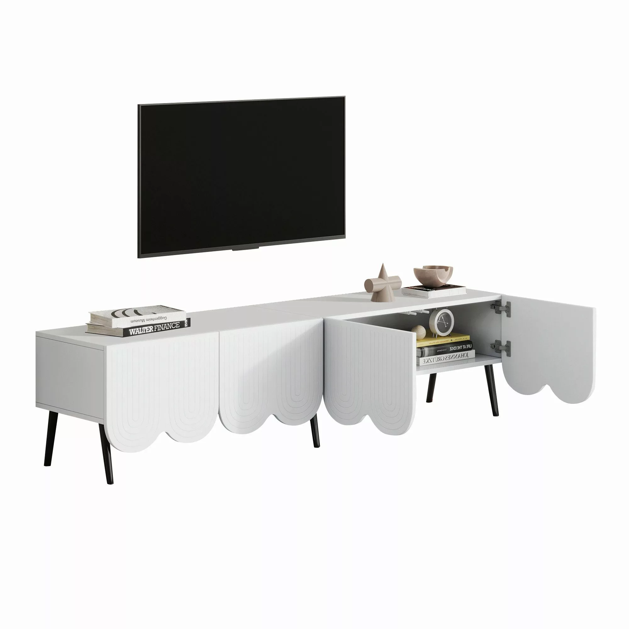MODFU Lowboard mit Schwarzes Metallbein (TV-Board, günstig online kaufen
