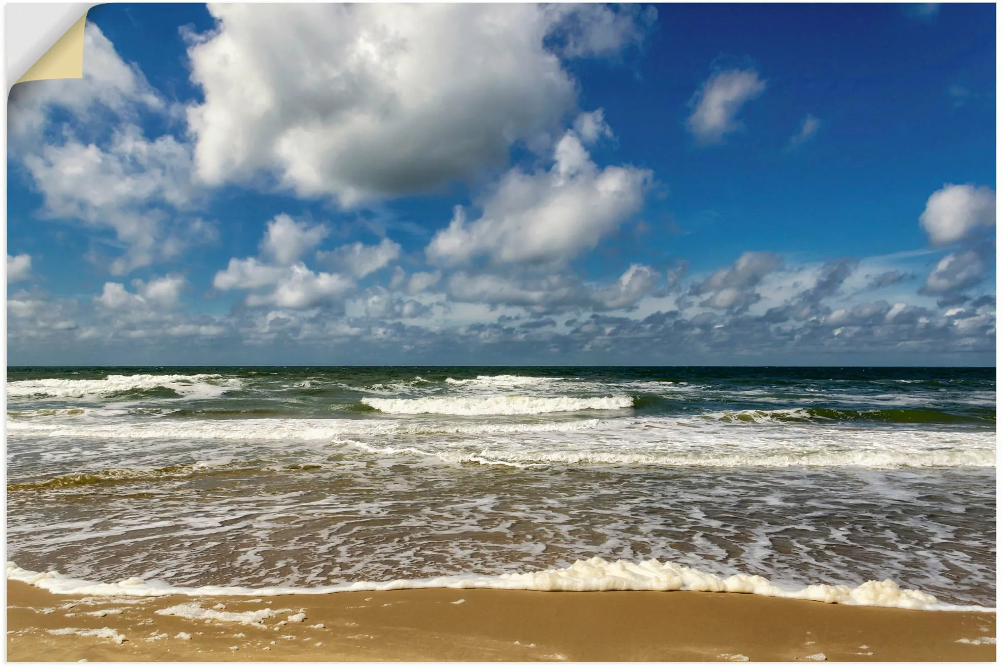 Artland Wandbild "Meeresblick Strand Paal", Strandbilder, (1 St.), als Alub günstig online kaufen