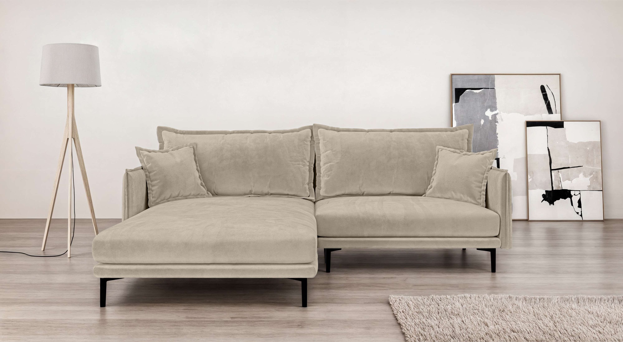 INOSIGN Ecksofa »ALEXANDRIA mit Recamiere rechts oder links bestellbar, mod günstig online kaufen