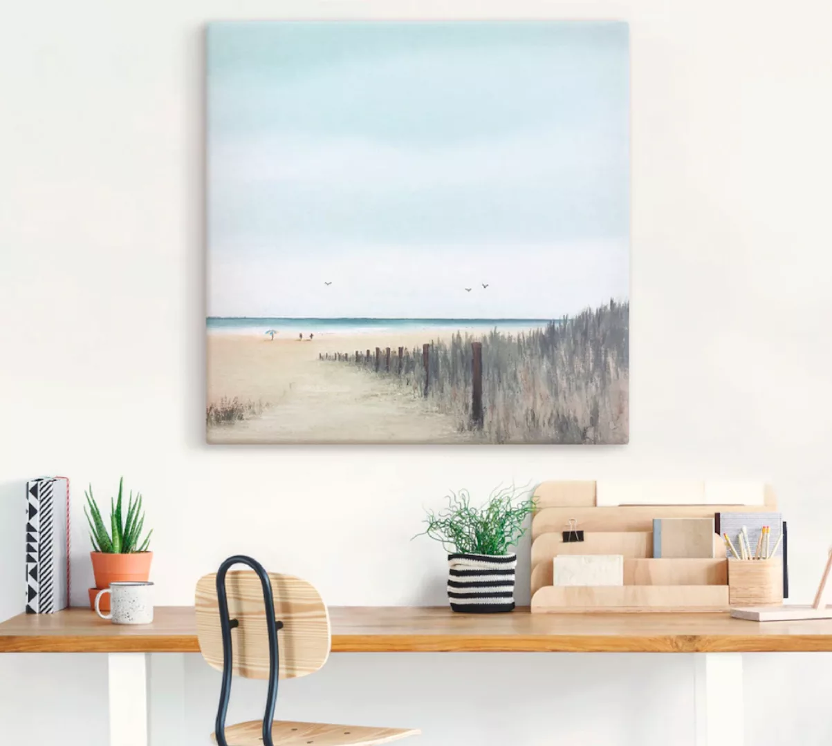 Artland Wandbild »Sonniger Morgen I«, Strand, (1 St.), als Leinwandbild, Po günstig online kaufen