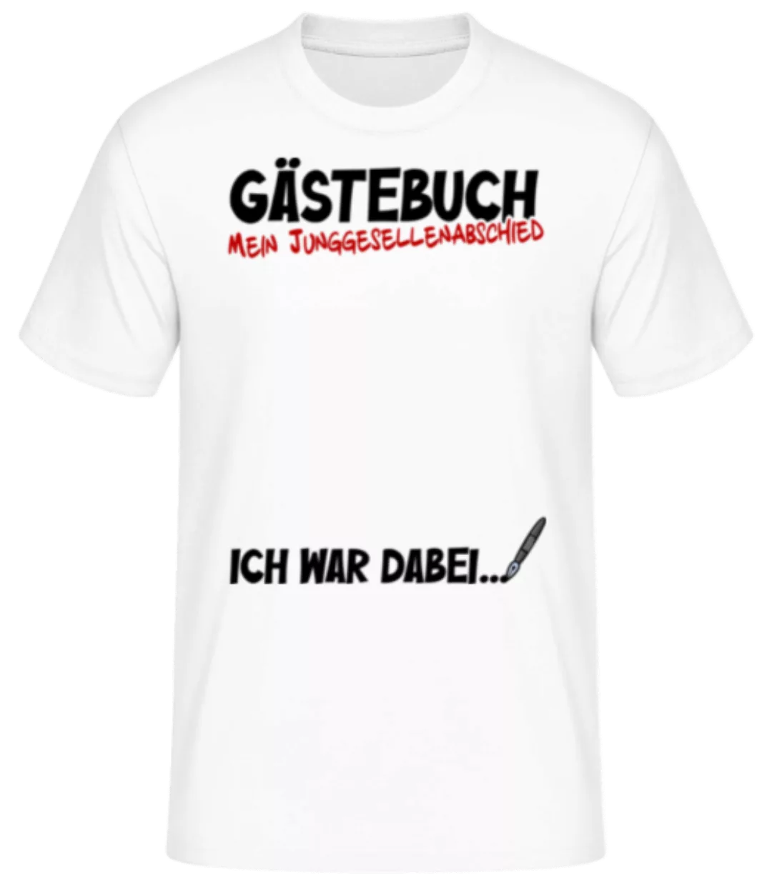 Junggesellenabschied JGA Gästebuch · Männer Basic T-Shirt günstig online kaufen