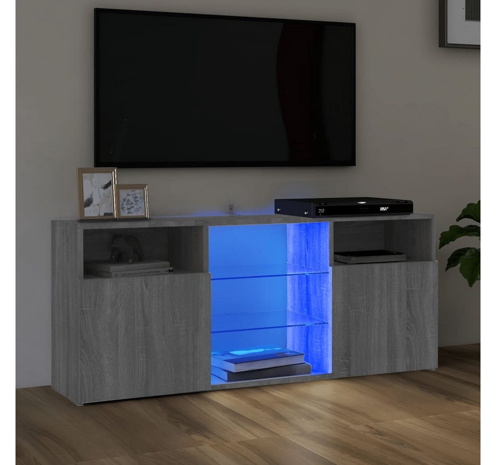 vidaXL TV-Schrank TV-Schrank mit LED Leuchten Grau Sonoma 120x30x50 cm günstig online kaufen