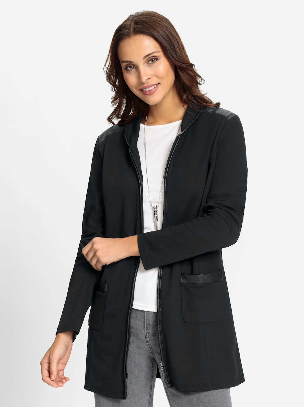 Inspirationen Shirtjacke "Sweatshirtjacke", (1 tlg.) günstig online kaufen