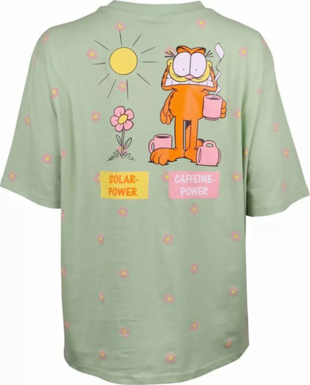 Capelli New York T-Shirt mit Garfield Rückendruck Solar Power vs. Caffeine günstig online kaufen