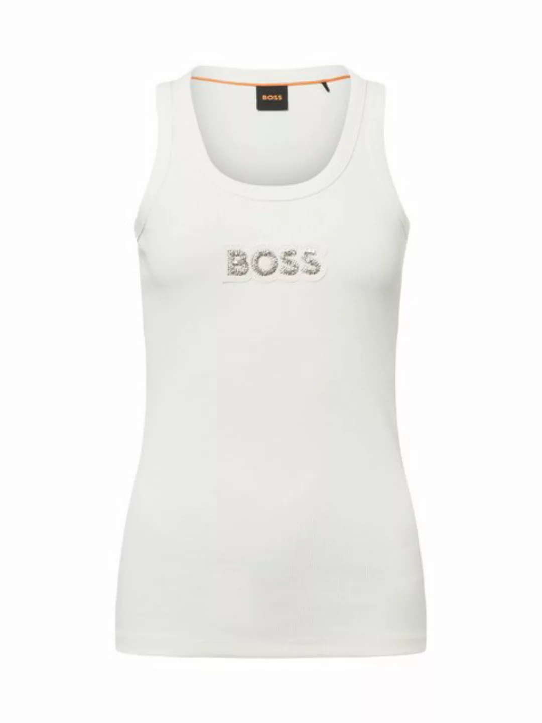 BOSS ORANGE Tanktop C_Ematite_stonebadge mit BOSS Stickerei aus Glitzerstei günstig online kaufen