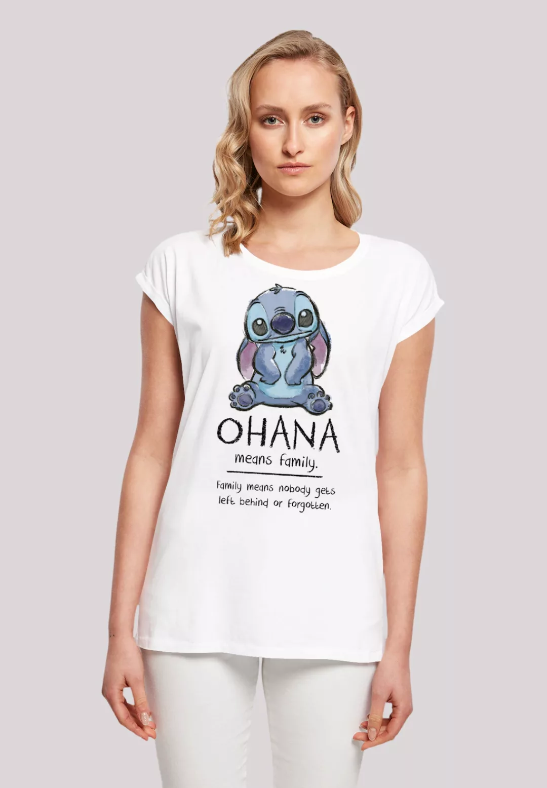 F4NT4STIC T-Shirt "Disney Lilo & Stitch Ohana Means Family" günstig online kaufen
