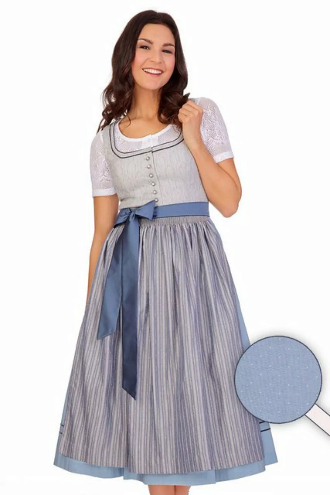 Hammerschmid Dirndl Dirndl lang 2tlg. - KOFLERSEE - hellgrau günstig online kaufen