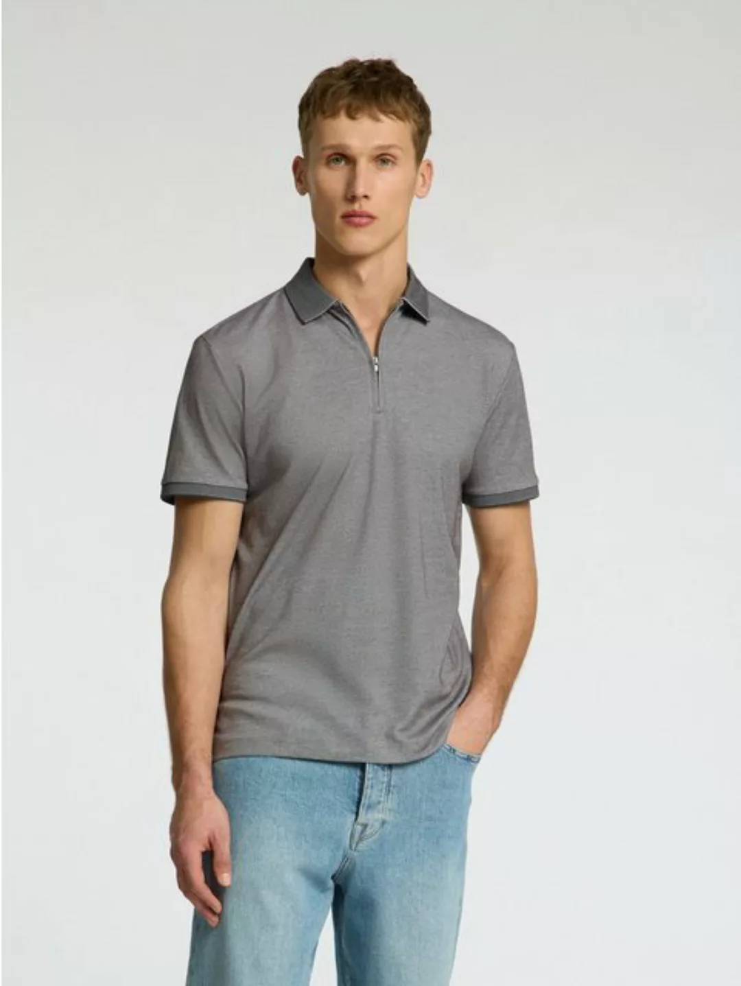 SELECTED HOMME Poloshirt SLHFAVE ZIP SS POLO NOOS günstig online kaufen