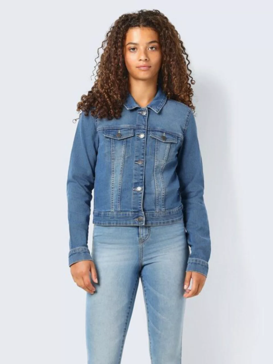 Noisy may Jeansjacke Kurze Basic Denim Jeansjacke NMDEBRA (1-St) NMDEBRA L/ günstig online kaufen