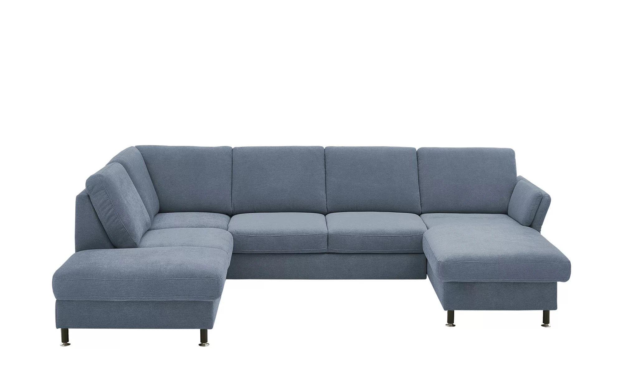 meinSofa Wohnlandschaft aus Flachgewebe Veit ¦ blau ¦ Maße (cm): B: 305 H: günstig online kaufen