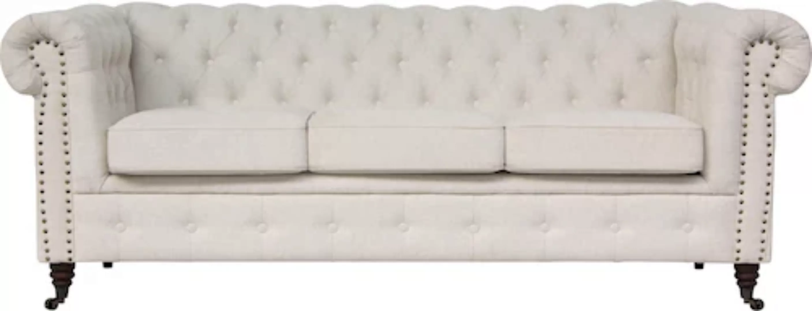 Home affaire Chesterfield-Sofa "Aarburg", aufwändige Knopfheftung und Ziern günstig online kaufen