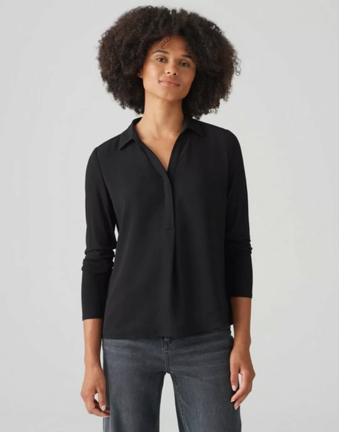 OPUS Shirtbluse Frera lockere Passform Jersey günstig online kaufen