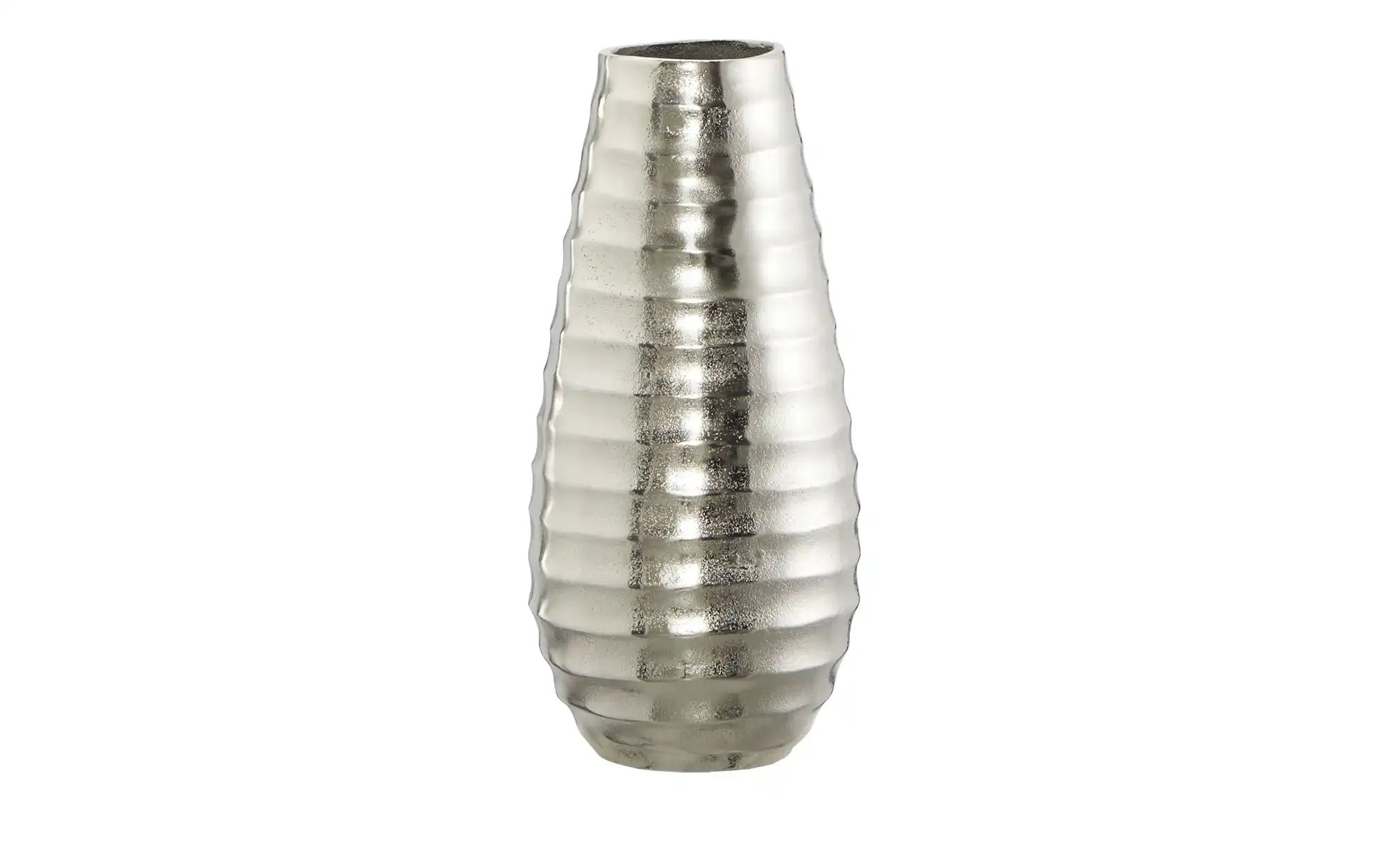 HOME STORY Vase ¦ silber ¦ Aluminium ¦ Maße (cm): H: 37  Ø: 17 Accessoires günstig online kaufen