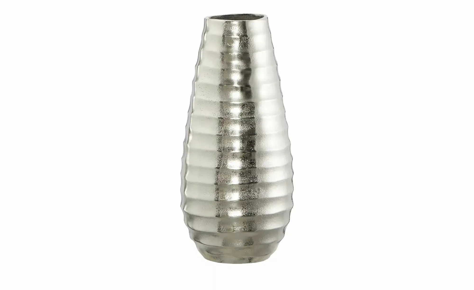 HOME STORY Vase   ¦ silber ¦ Aluminium ¦ Maße (cm): H: 37  Ø: 17 Accessoire günstig online kaufen