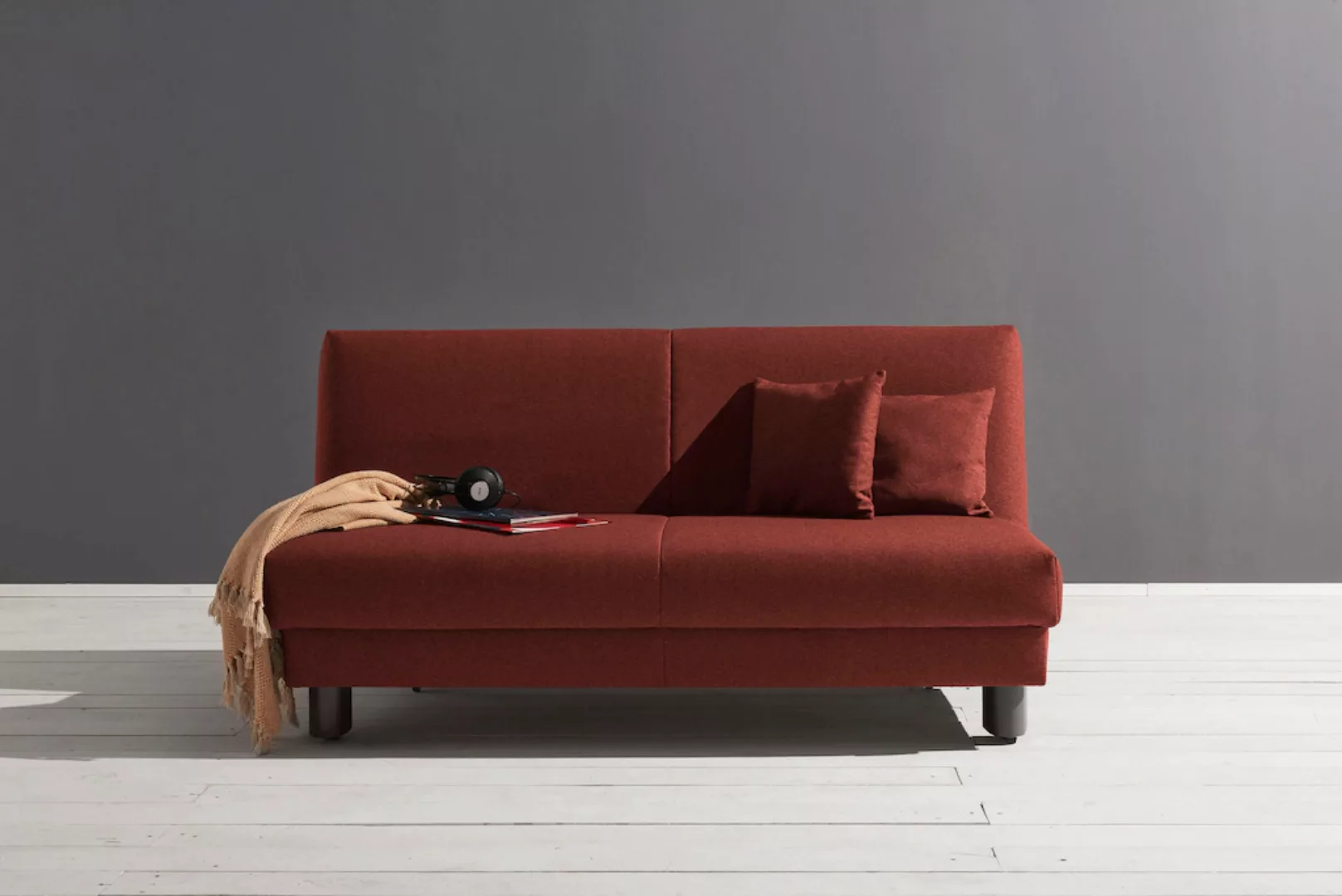 ell + ell Schlafsofa "Enny", Breite 180 cm, Liegehöhe 45 cm, Füße schwarz günstig online kaufen