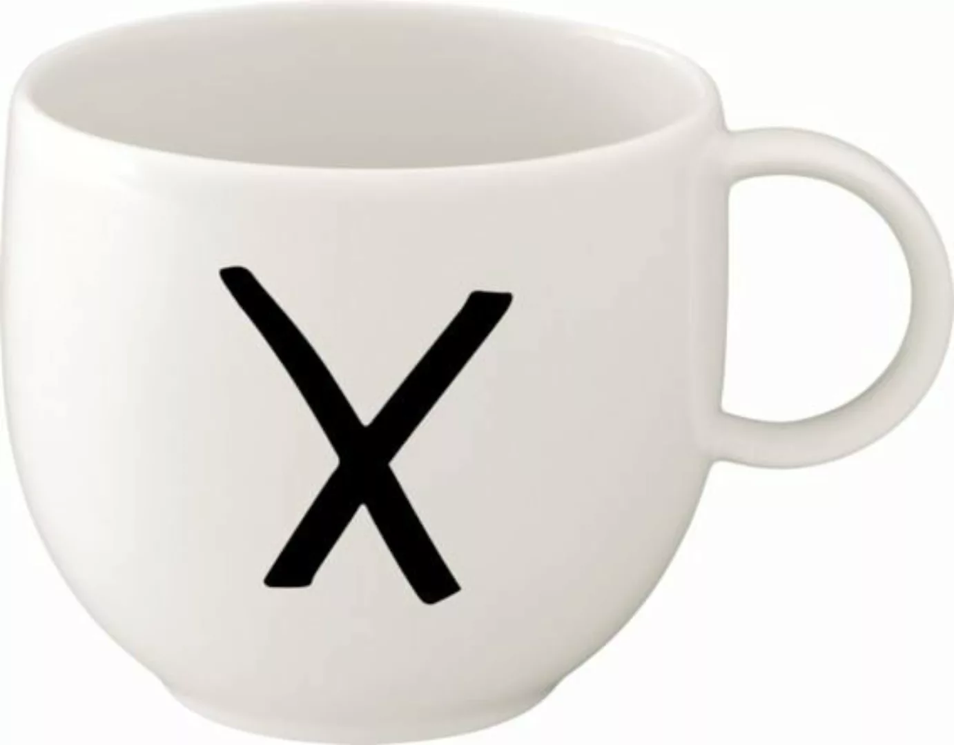 Villeroy & Boch LETTERS Kaffeebecher 'X' 330 ml Kaffeebecher weiß günstig online kaufen