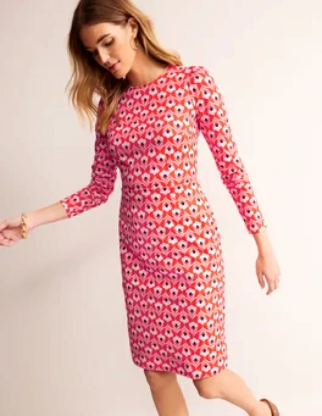 Penelope Jersey-Kleid Damen Boden, Flame Scarlet, Petal Head günstig online kaufen