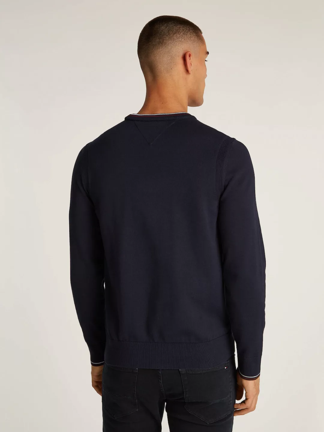 Tommy Hilfiger Rundhalspullover RWB COTTON CREW NECK farbliche Akzente in T günstig online kaufen