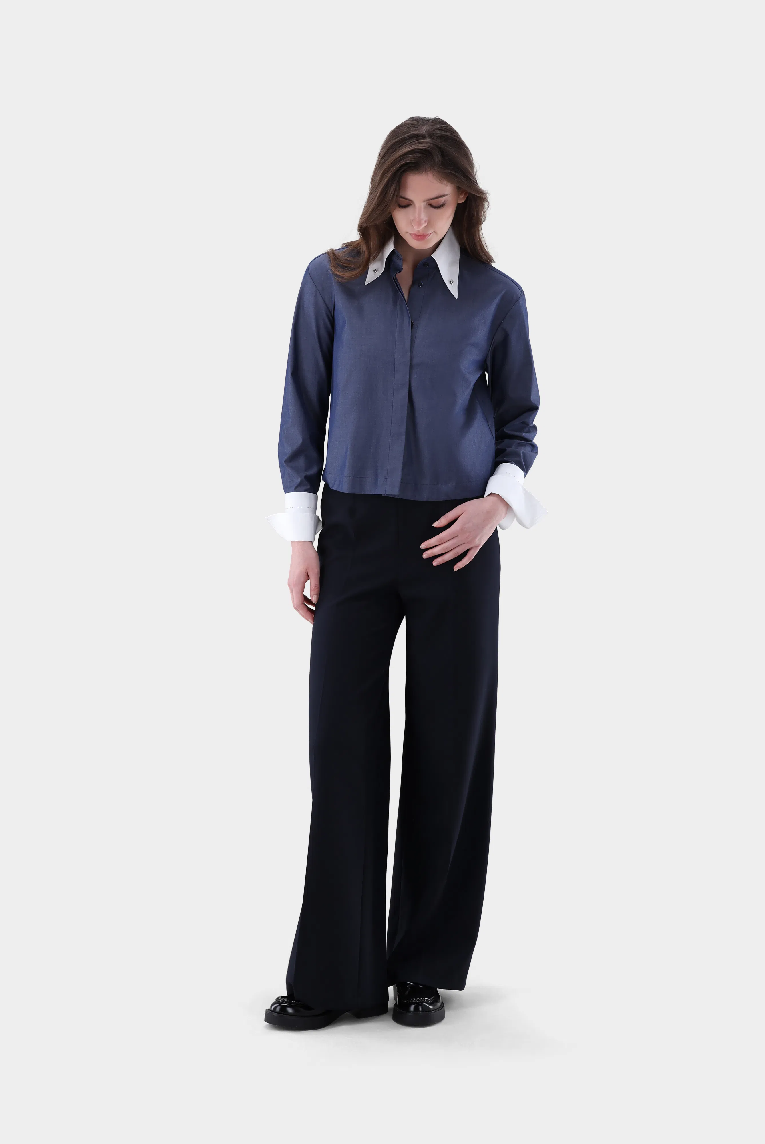 Hemdbluse kurz geschnitten günstig online kaufen