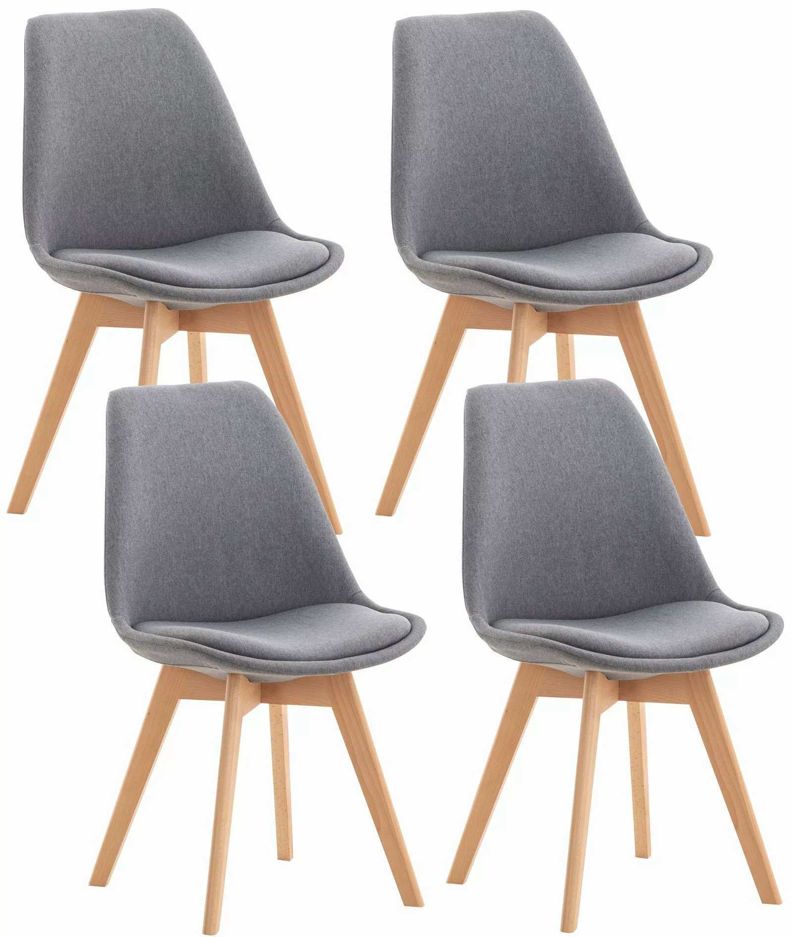 CLP Küchenstuhl Linares (4er Set), Buchenholz-Gestell, günstig online kaufen