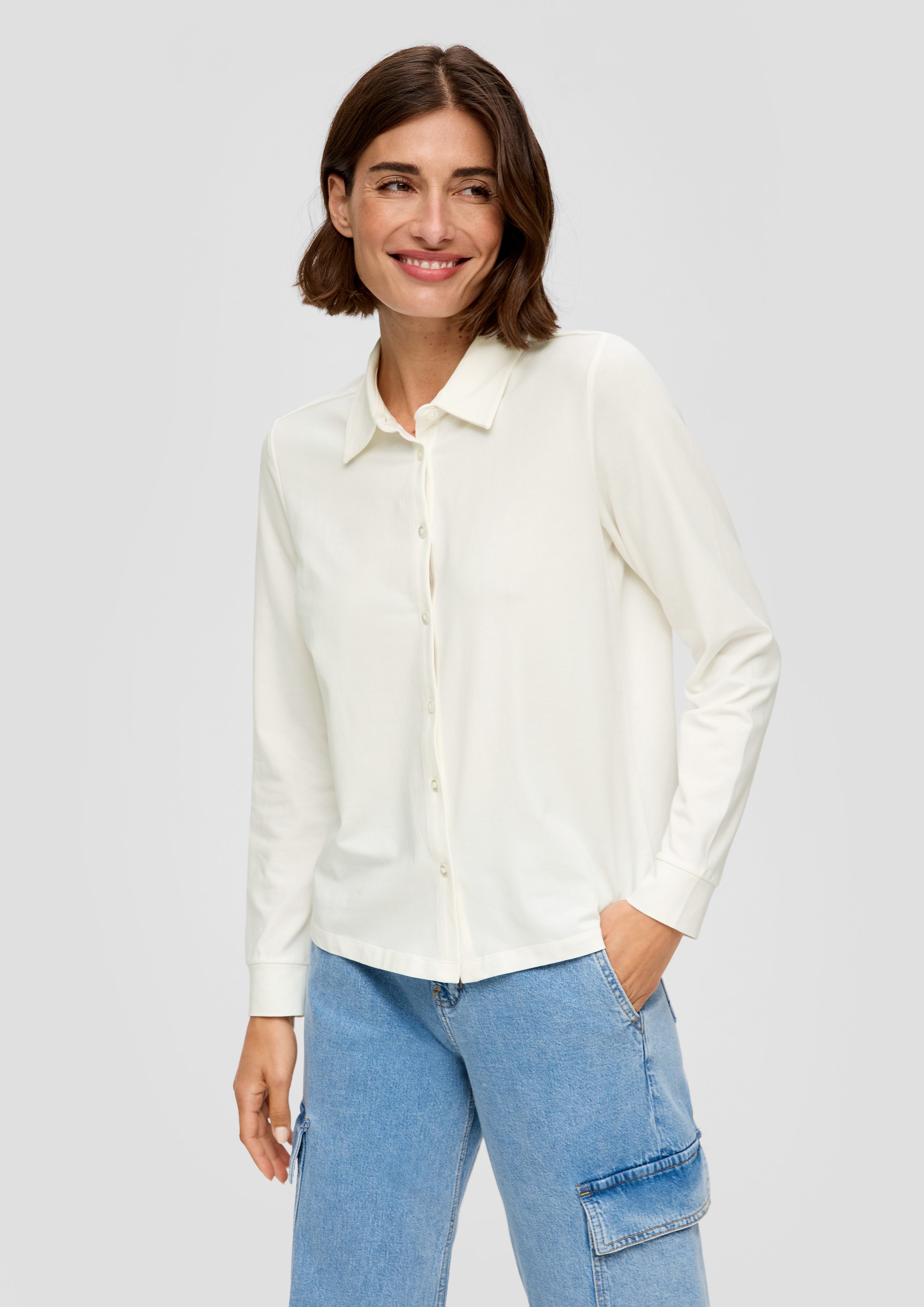 s.Oliver Langarmshirt Elastische Jerseybluse günstig online kaufen