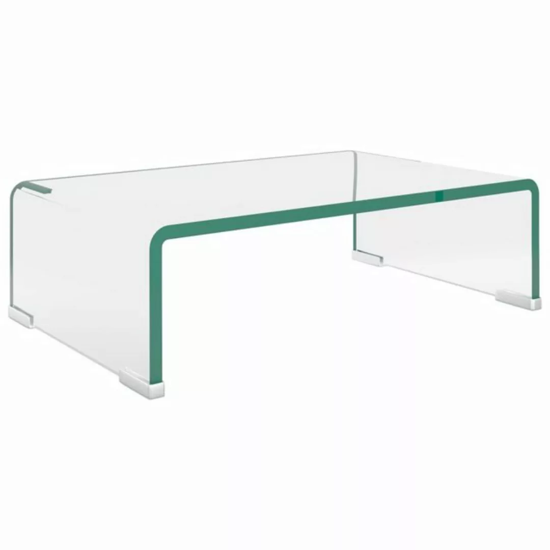 vidaXL TV-Schrank TV-Tisch Bildschirmerhöhung Glas Transparent 40x25x11 cm günstig online kaufen