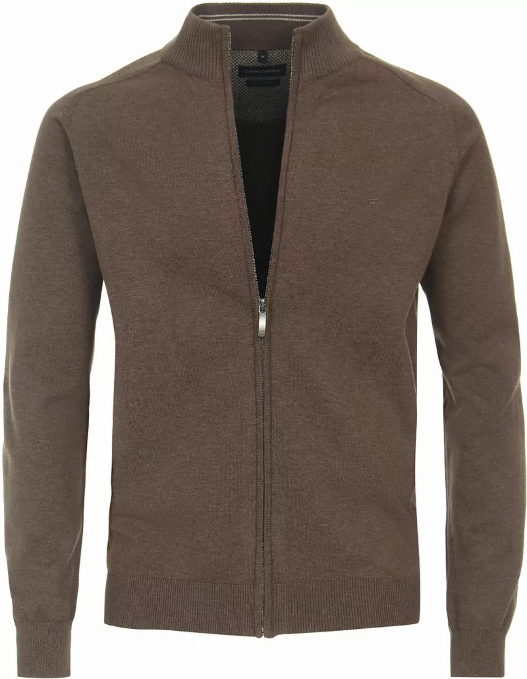 Casa Moda Strickjacke Zip Petrol Braun - Größe XXL günstig online kaufen