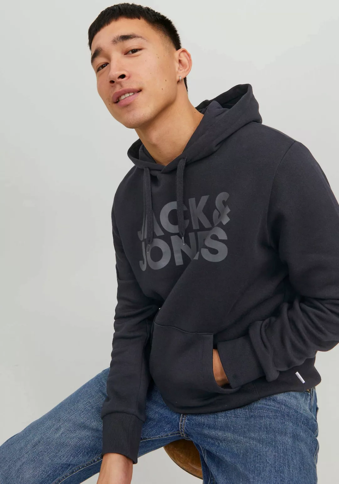 Jack & Jones Kapuzensweatshirt JJECORP LOGO SWEAT HOOD NOOS mit Logo Print günstig online kaufen