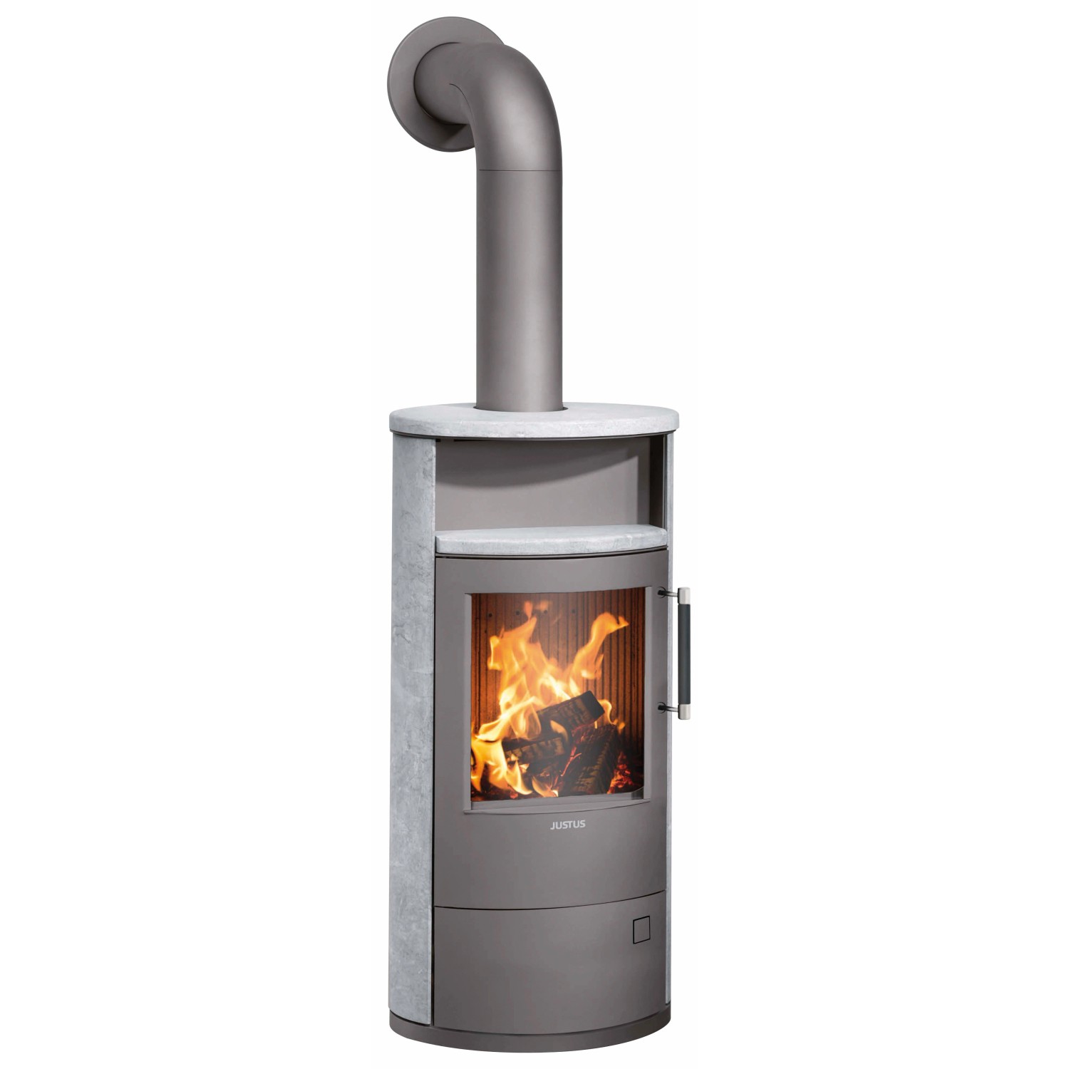 Justus Kaminofen Justus Island 5 2.0 Speckstein Gussgrau-Speckstein 5 kW günstig online kaufen