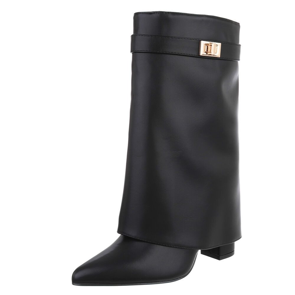 Ital-Design Elegante Stiefeletten mit umgeschlagenem Schaft günstig online kaufen