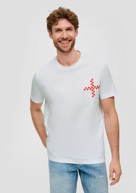 s.Oliver Kurzarmshirt Unisex Baumwoll-T-Shirt mit EM-Print Artwork günstig online kaufen