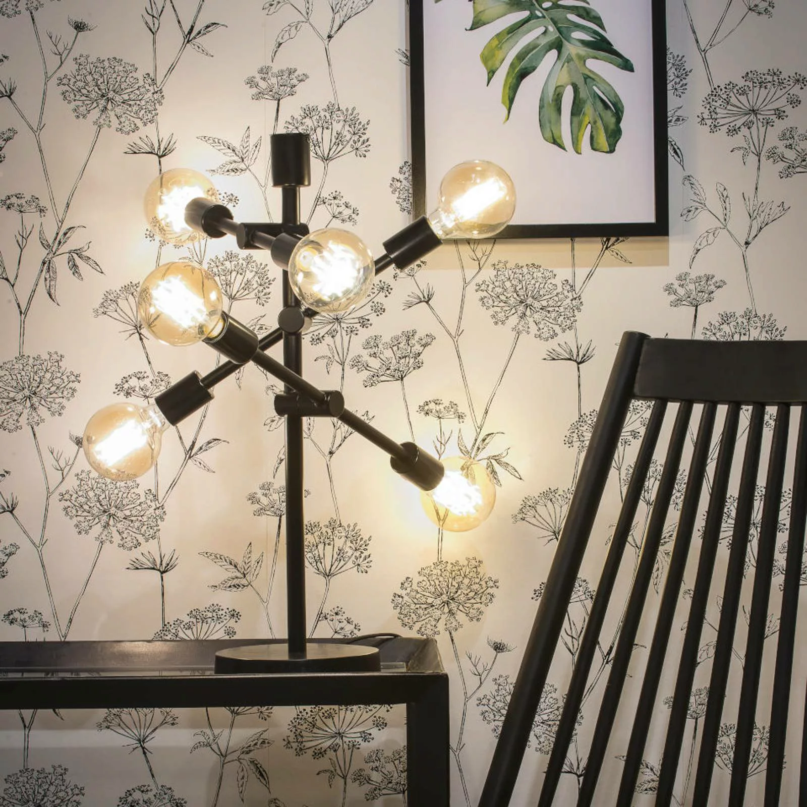 IT'S ABOUT ROMI Nashville Tischlampe 6-flg schwarz günstig online kaufen