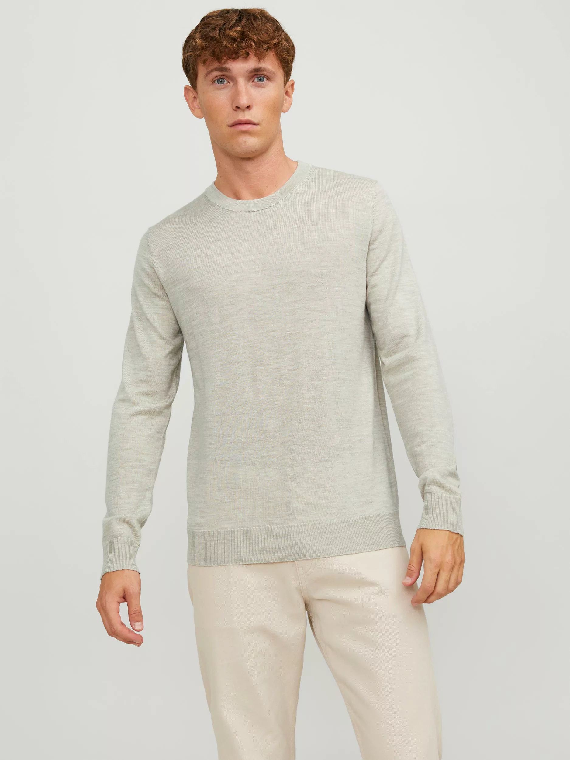 Jack & Jones Rundhalspullover "JPRBLAMARK MERINO KNIT CREW NECK LN" günstig online kaufen