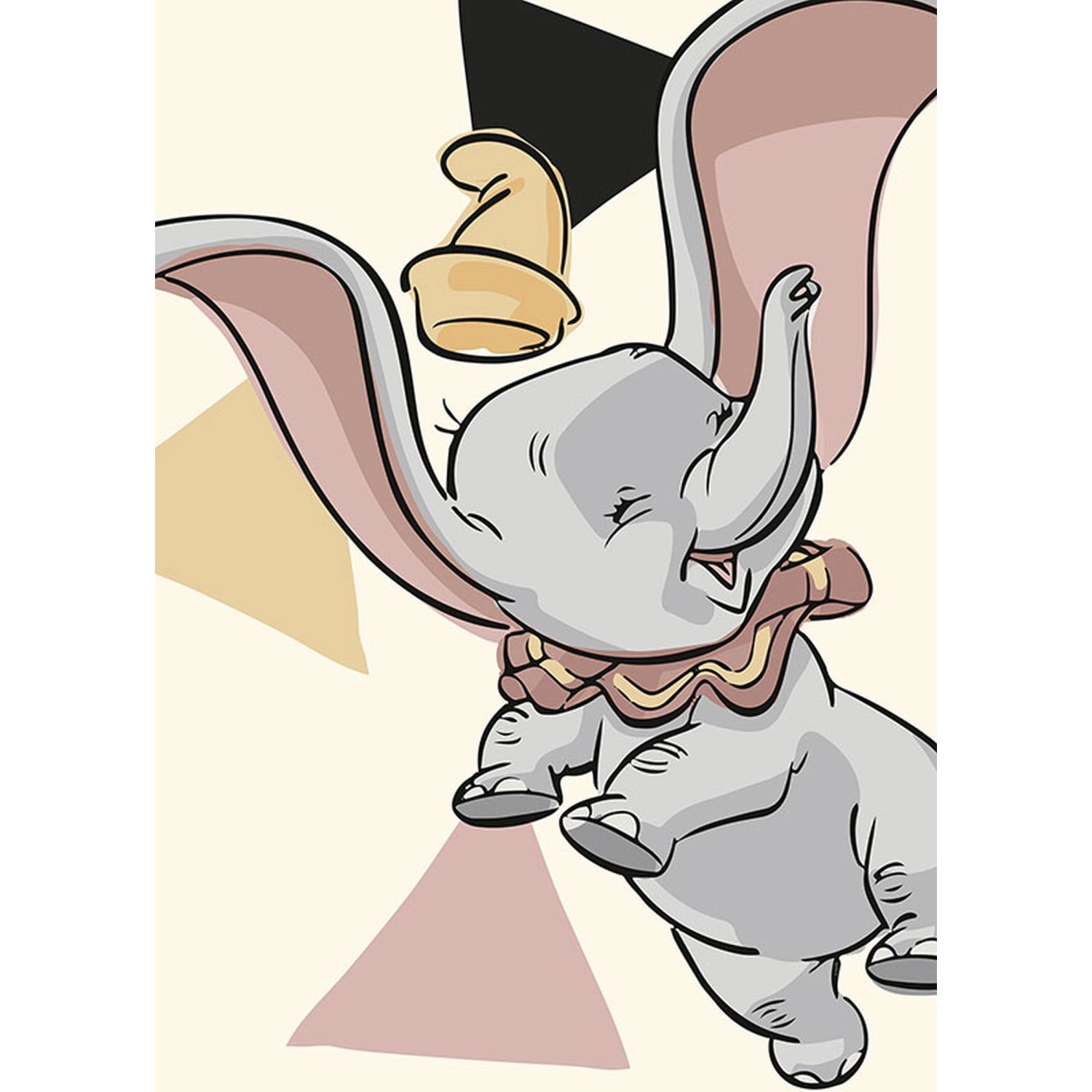Disney Poster Dumbo Altrosa Grau und Gelb 50 x 70 cm 610109 günstig online kaufen