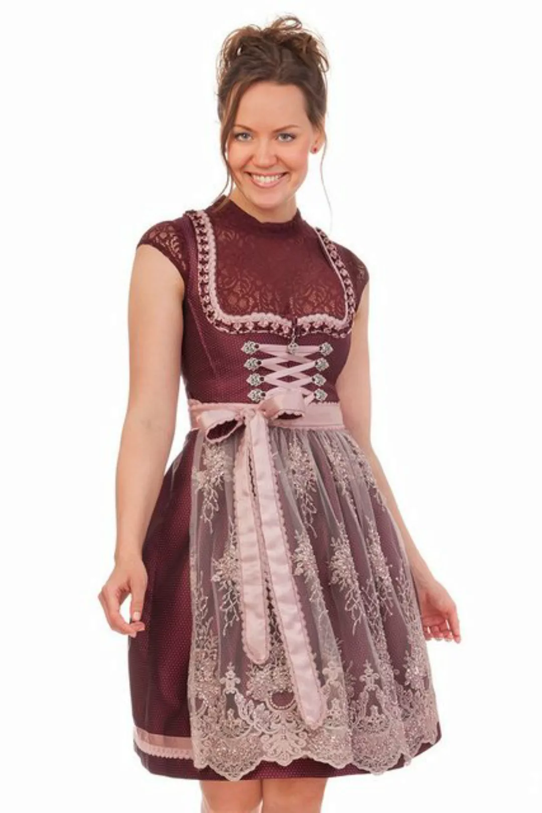 MarJo Dirndl Midi Dirndl 2tlg. - NAMIRA - bordeaux günstig online kaufen