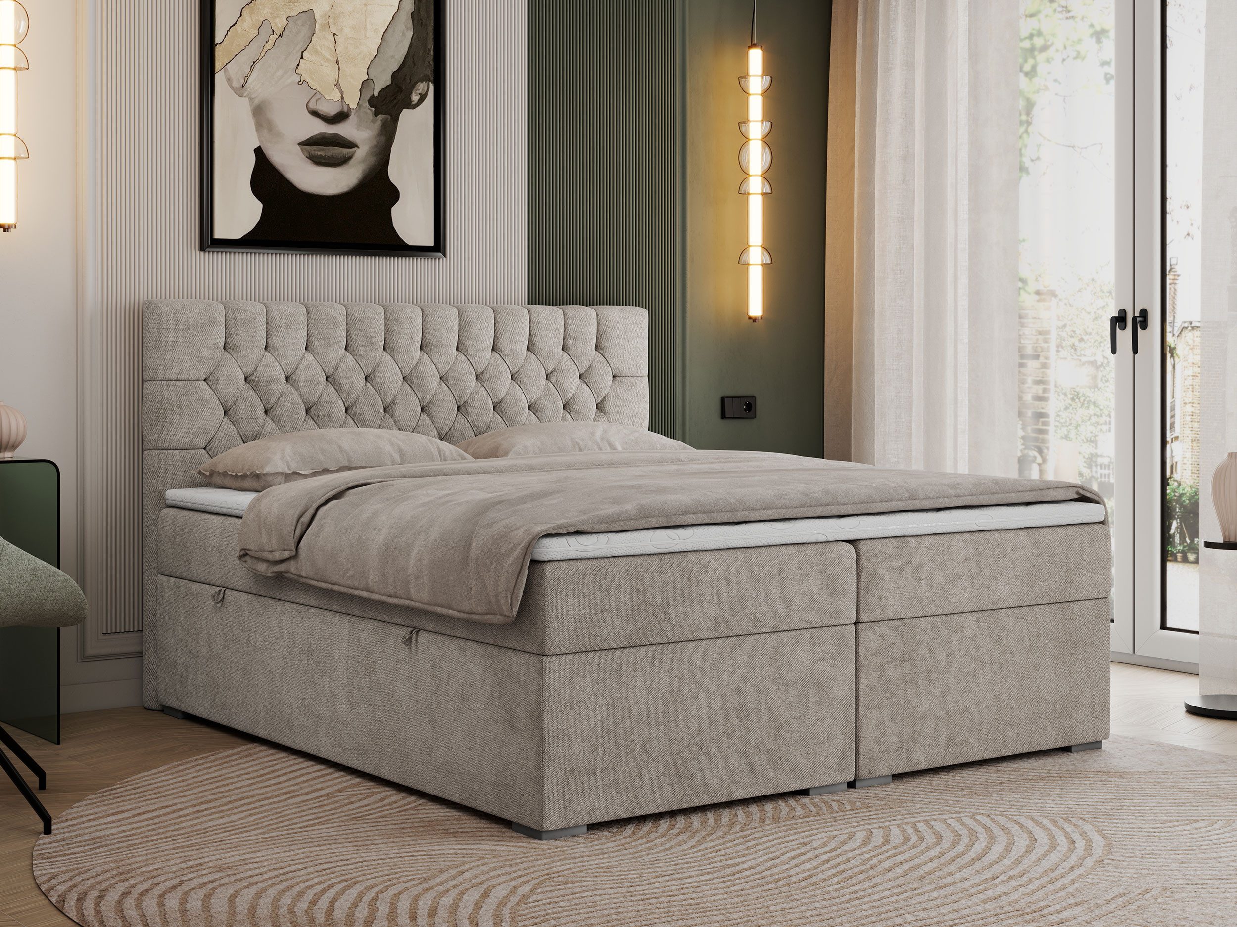 MKS MÖBEL Boxspringbett PERA (Set, Packung, günstig online kaufen