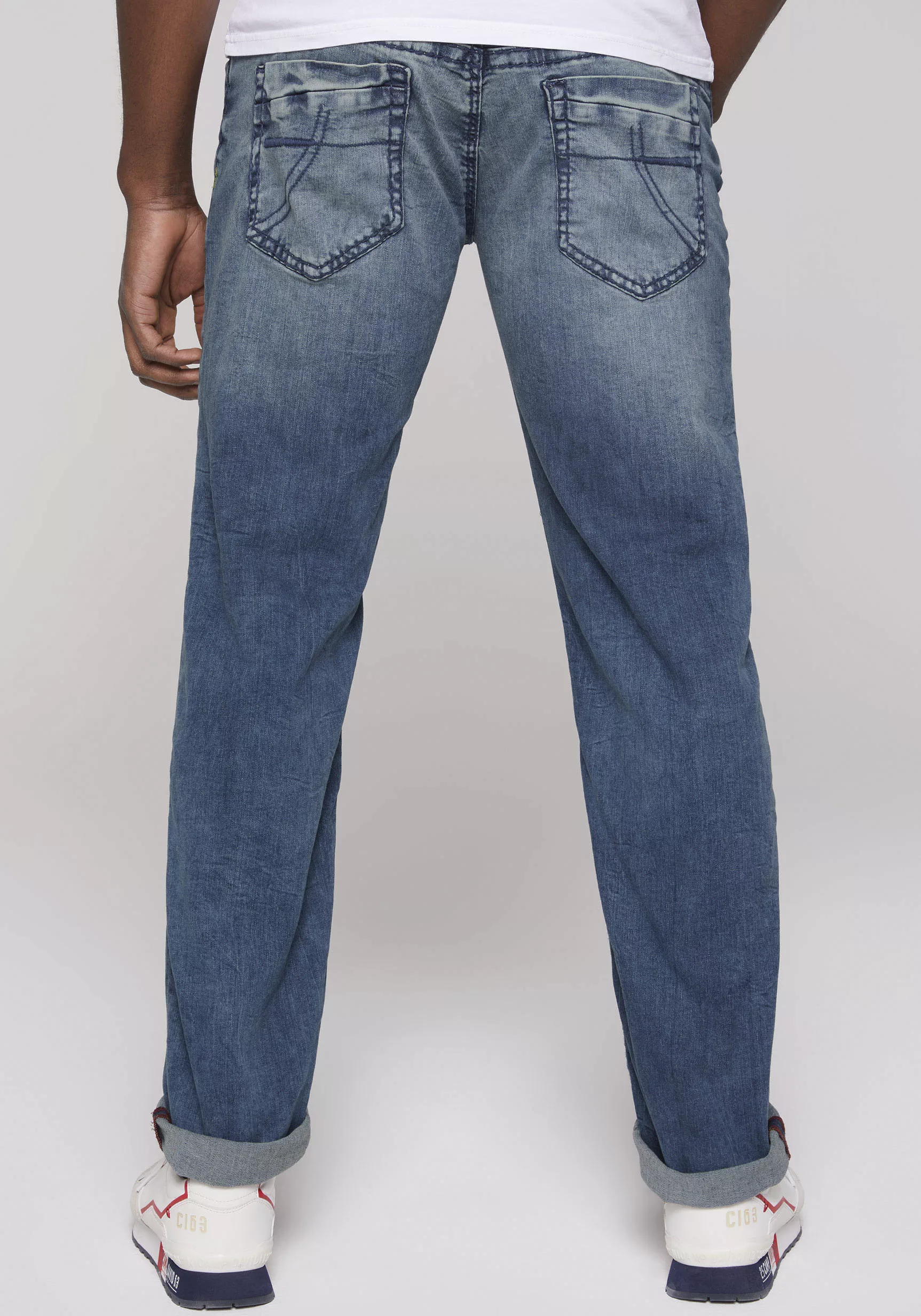 CAMP DAVID Loose-fit-Jeans mit markanten Nähten und Stretch günstig online kaufen